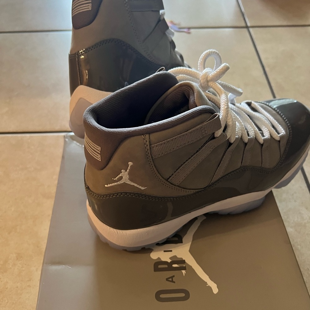 Rock classic Air Jordan style with the Retro 11 Cool Grey Shoes. Womens 9